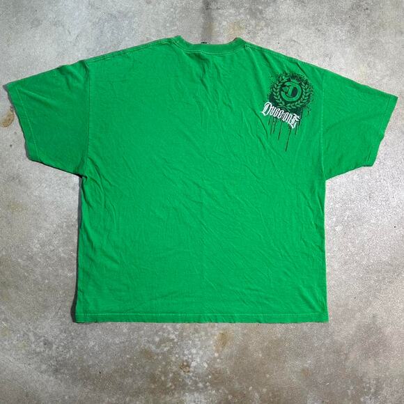 Vintage Y2K Grunge Dyse One Tee Mens XXXL Green White Baggy Oversized Shirt - Picture 2 of 5